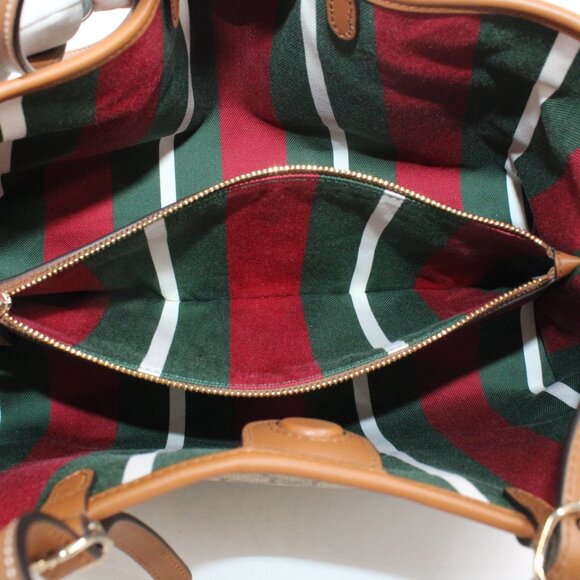 NWD Gucci GG Emblem Small Tote Bag in Beige & Dark Brown with Removable Straps - Picture 10 of 13